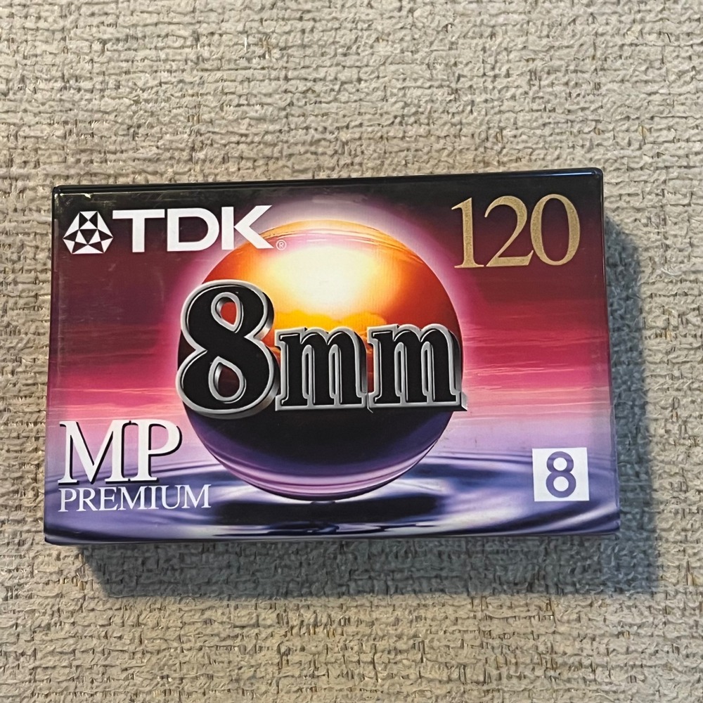 TDK 8mm MP Premium 120 Camcorder Videotape Blank Media P6-120MP Sealed New